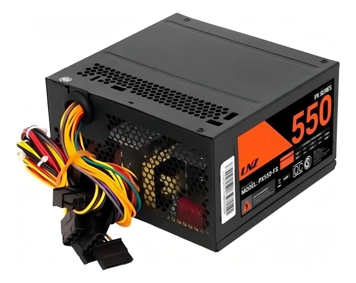 Fuente de alimentación para PC LNZ XS550-PS 550W negra