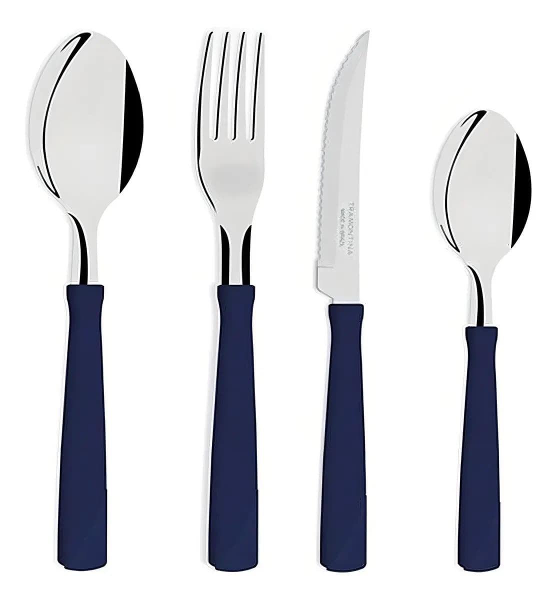Juego de cubiertos Tramontina Set Cubiertos x24 New Kolor azul - 24