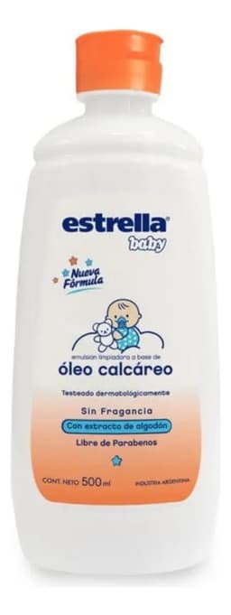 Óleo calcáreo Estrella Sin Fragancia 500 ml Zona del Pañal