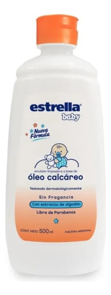 Óleo calcáreo Estrella Sin Fragancia 500 ml Zona del Pañal