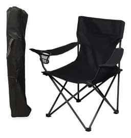 Sillon Silla Reforzado Plegable Camping Playa Jardin Color Negro