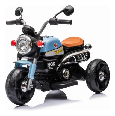 Moto Mega Baby Harley Batería Infantil De 6 V Estilo Cafe Racer Color Azul