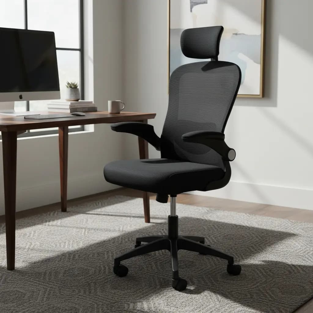 Silla Sillon Oficina Ergonomica Pc Escritorio Dyvan 267 Color Negro Material Del Tapizado Malla