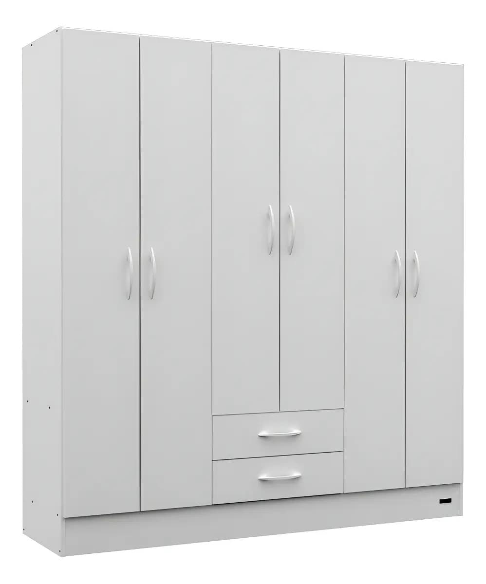 Placard Ropero 6 Puertas Mosconi Pack Color Blanco