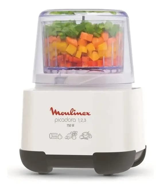 Picadora Moulinex 123 Ad6011ar 750w Blanca Blanco