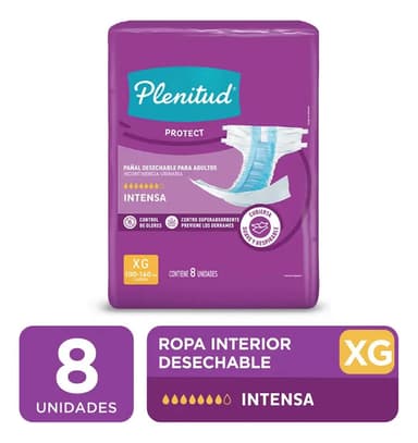Pañales para adultos descartables Plenitud Pañal Protect XG x 8 u
