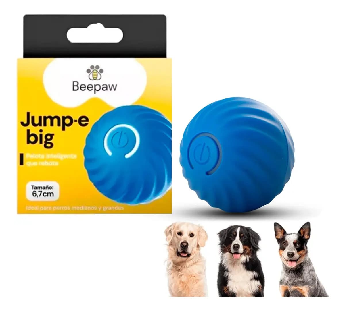 Pelota Interactiva Juguete Beepaw Perros Medianos Grandes Color Azul