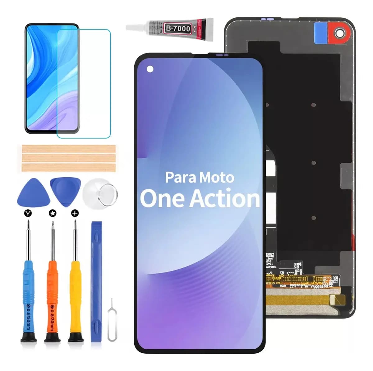 Para Motorola One Vision /moto One Action Pantalla Color Negro