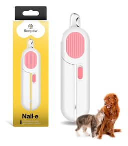 Alicate Corta Uñas Beepaw Nail-e Perros Gatos Con Luz Lima Color Rosa Tamaño de la mascota recomendado Mediano