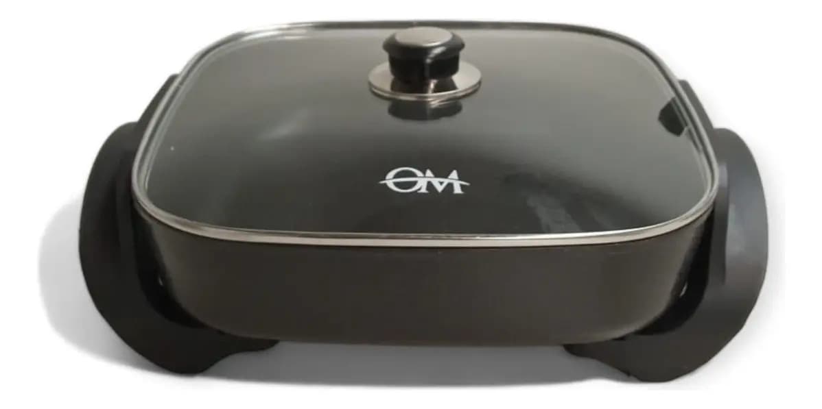 Olla Sarten Electrica Inteligente Multifuncional Ancha 6 L Color Negro