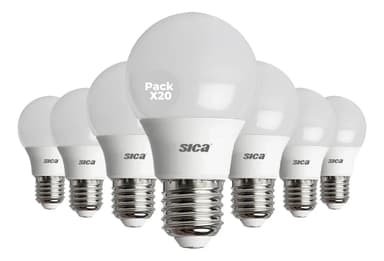 Lampara Led Sica 13 W A60 E27 Luz Dia 13w Pack X 20 Color De La Luz Blanco