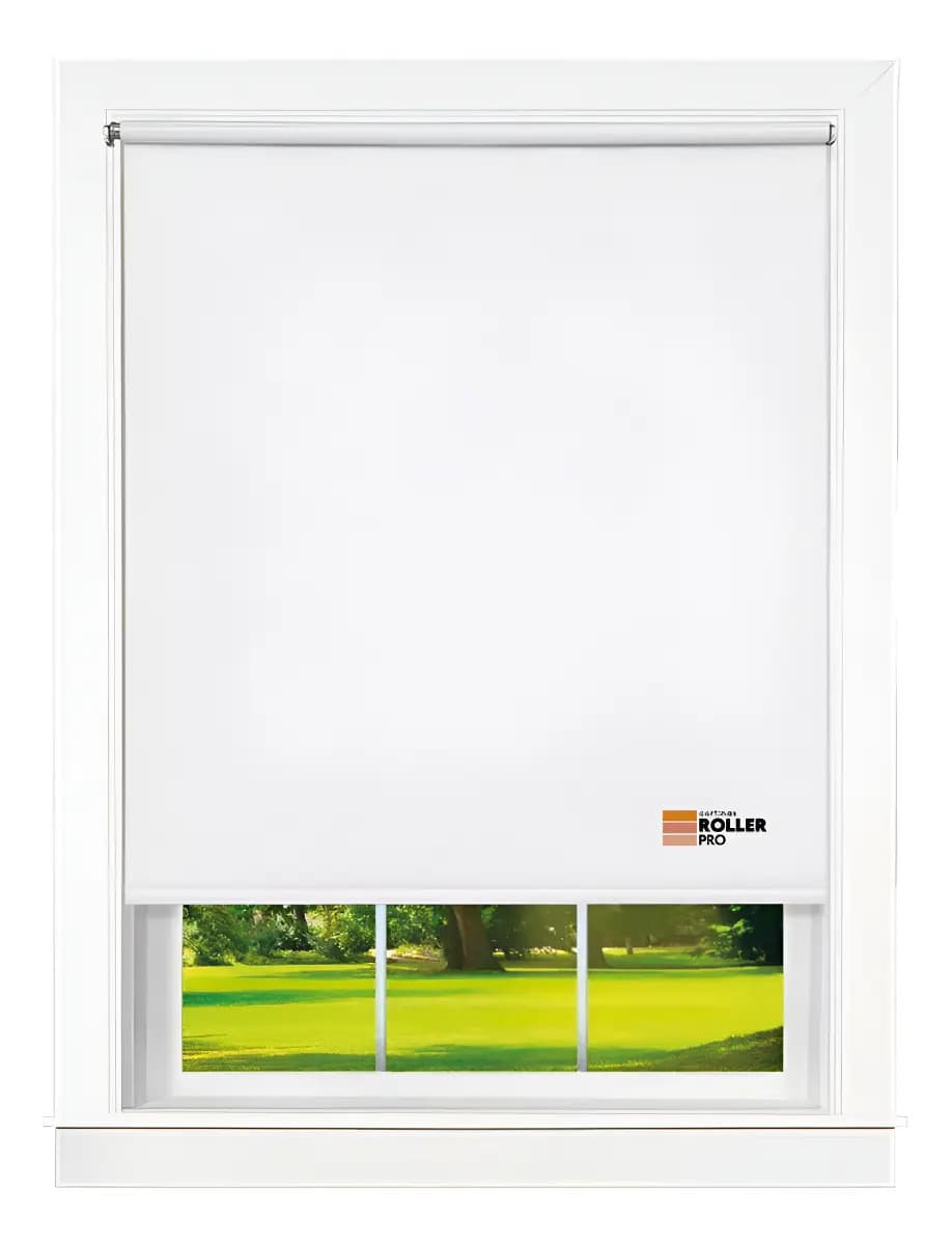 Cortina Roller Blackout 270x120cm Blanco - Roller Pro Black Out 100% Bloqueante Solar, Facil Instalacion, Tela Pvc Resistente, Aislante Termico Y Acustico, Soportes Metalicos, 270 Ancho X 120 Alto