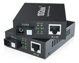 Media Converter Fibra Optica Smf Mono Bidi 20km Rj45 1.25g
