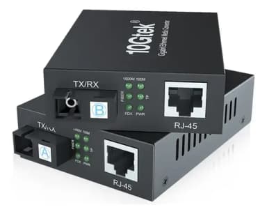 Media Converter Fibra Optica Smf Mono Bidi 20km Rj45 1.25g