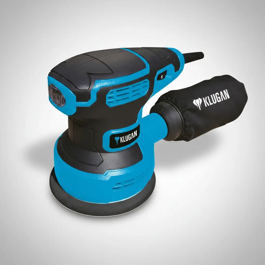 Lijadora Roto Orbital 125 Mm Klugan Lro-350 350w Con Lijas + Recolector de Polvo