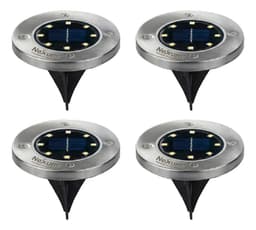 Estaca Solar Pinche Nexum 8 Leds X 4 Unidades Fría O Cálida Estructura Luz fría