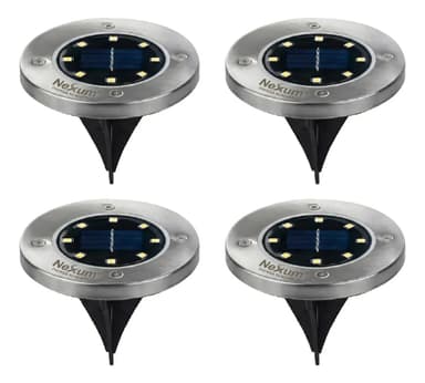 Estaca Solar Pinche Nexum 8 Leds X 4 Unidades Fría O Cálida Estructura Luz fría