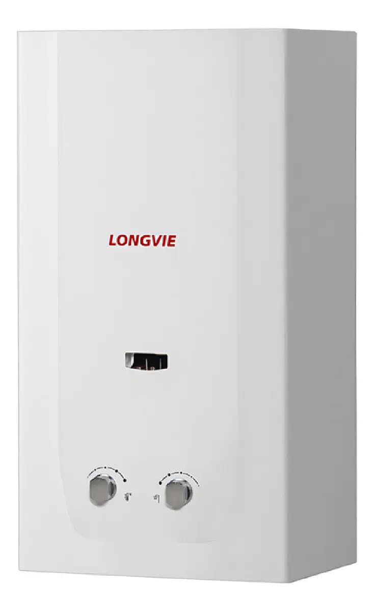 Calefón Longvie Tiro Natural Pilotless 14 Litros Cn514ss Ge Blanco Glp