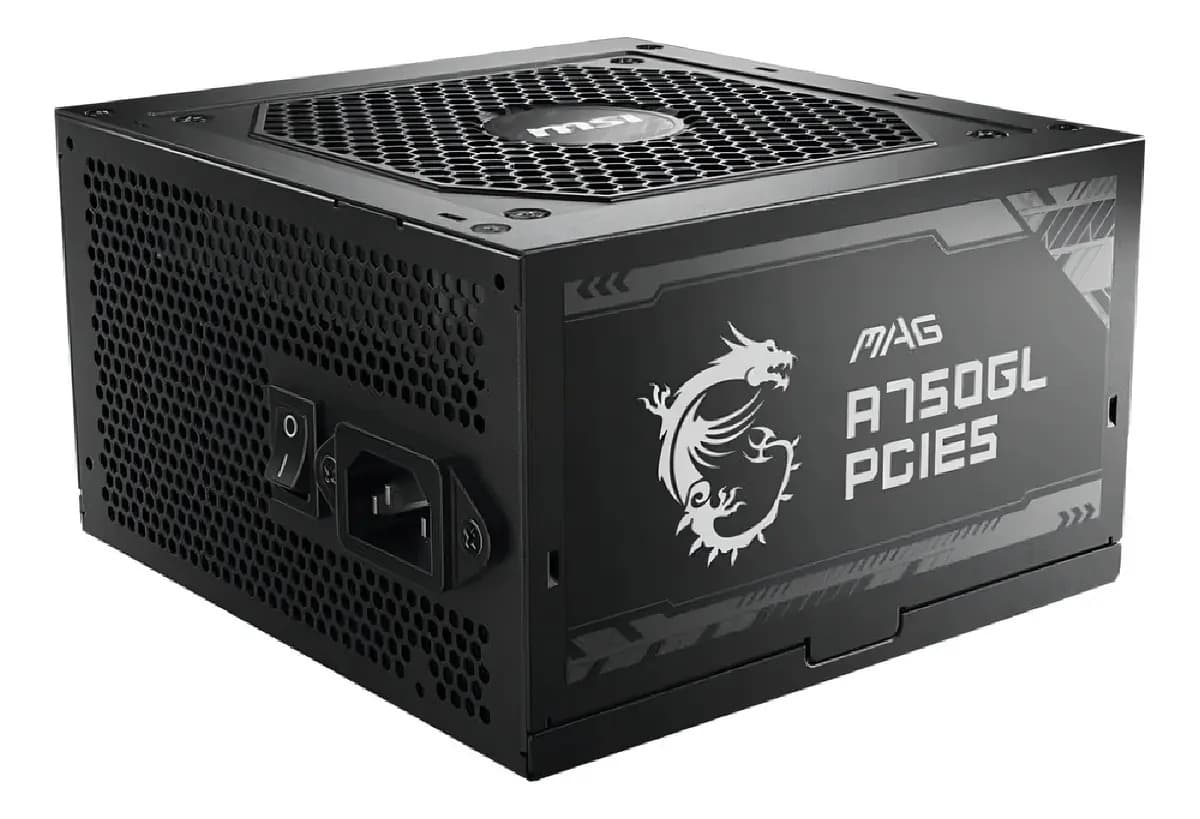 Fuente Gamer Msi Mag A750gl 750w 80 Plus Gold Modular Pc Atx Color Negro