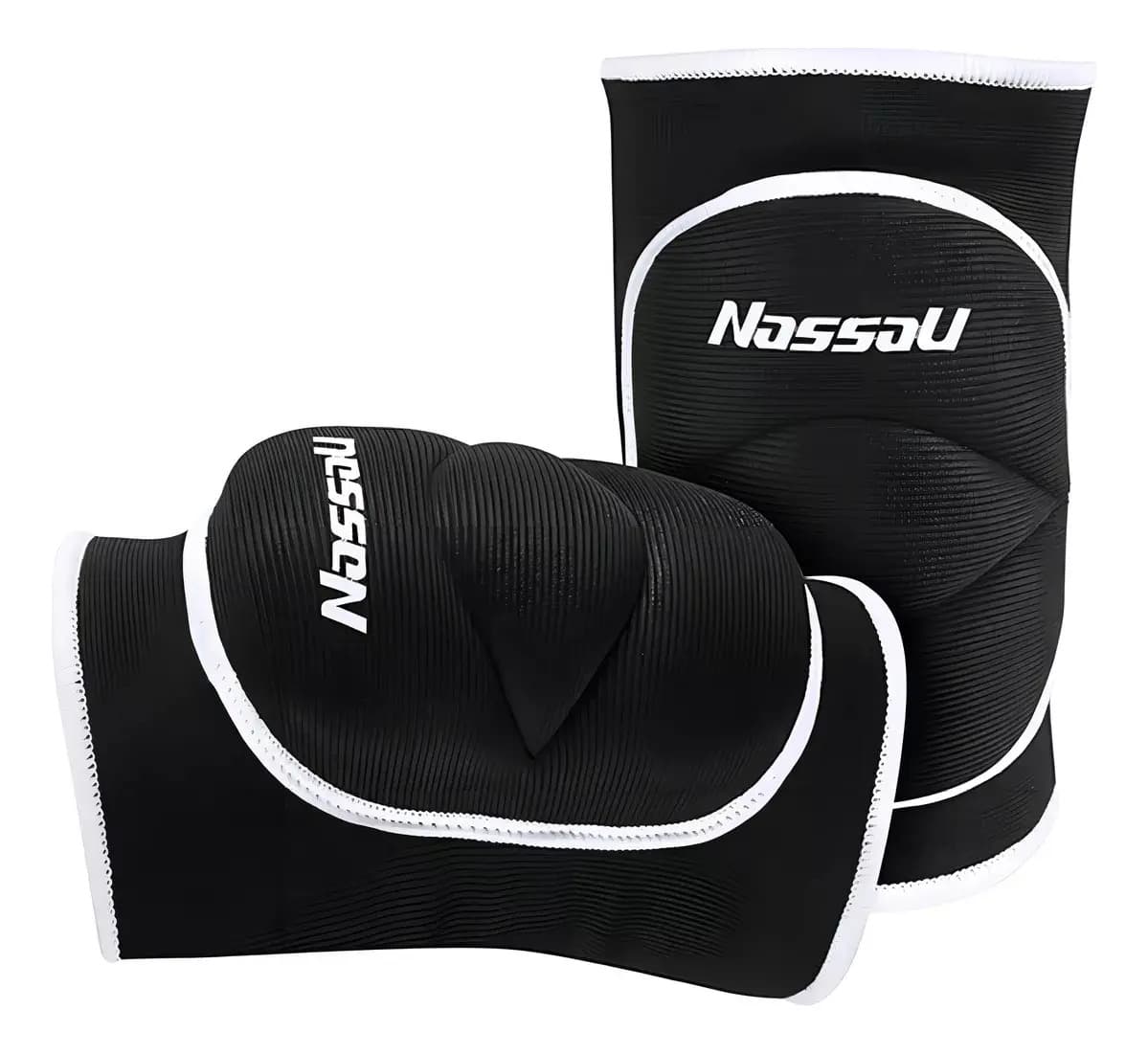 Rodilleras Voley Nassau Profesionales Negro Blanco Baile Color Negro/blanco Talle Xs