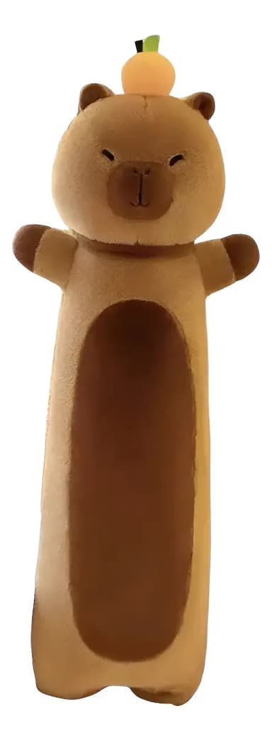 Almohada Peluche Gato Largo Kawaii 50cm Color Capibara