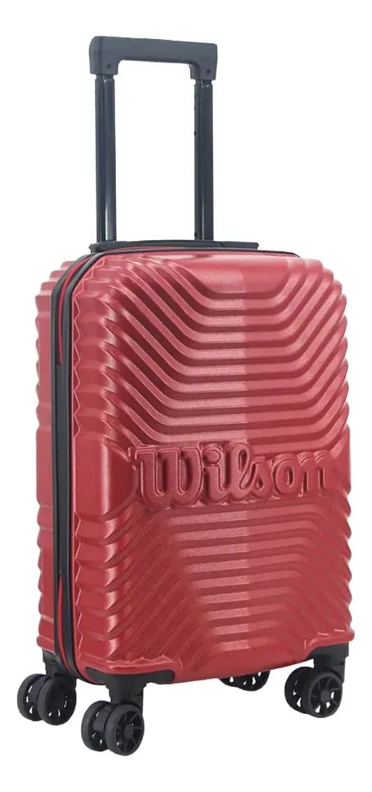 Valija Carry On Chica Wilson Equipaje De Viaje Vacaciones Para Cabina Avion 20 Pulgadas Con 4 Ruedas Rígida Abs 65.1757 Color Rojo
