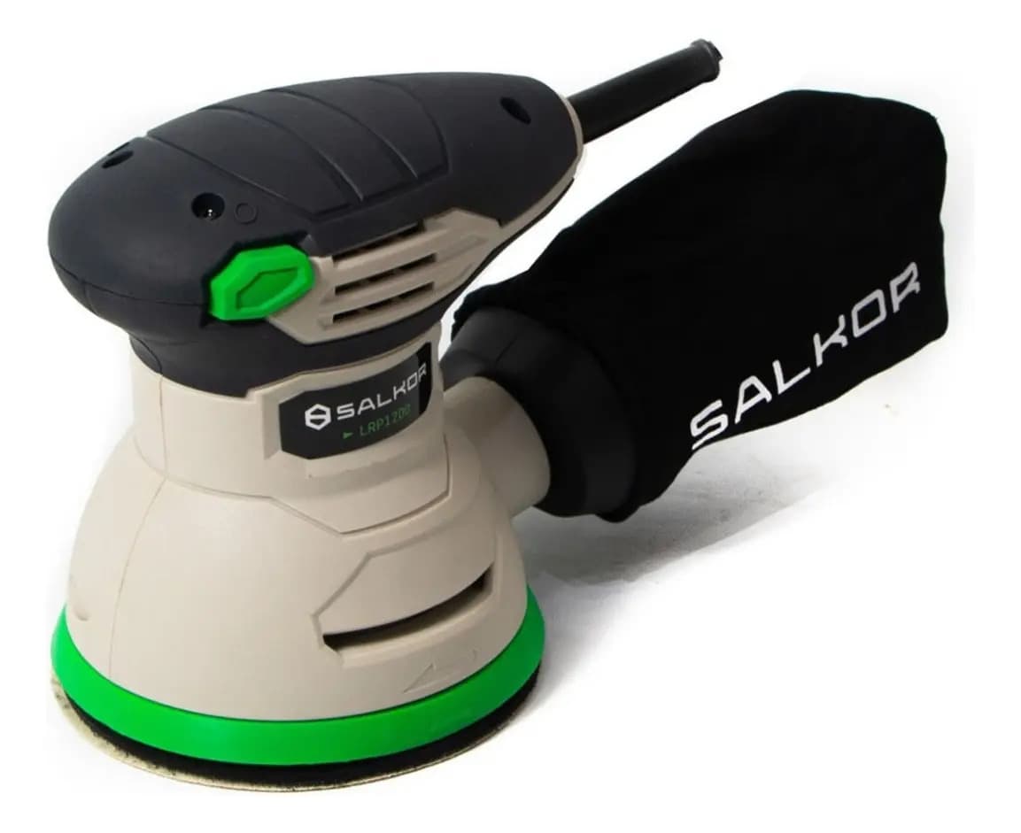 Lijadora Roto Orbital 125mm 300 Watts Salkor Lrp1200 Color Verde Frecuencia 50 Hz