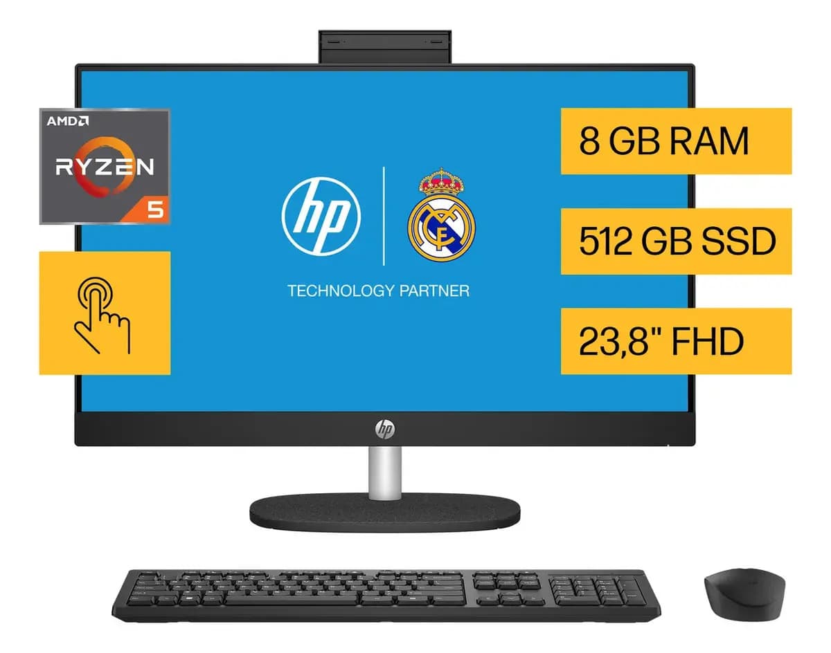 All In One Hp 24-cr0017la Amd Ryzen 5 8gb Ram 512gb Ssd Windows 11 Home