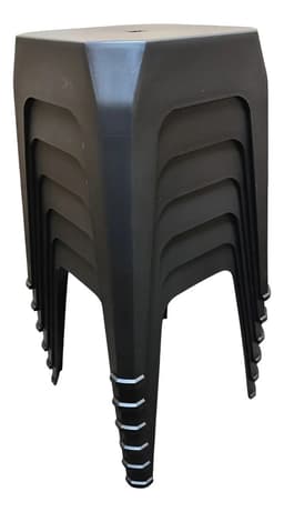 Banco Banqueta Plastica Apilable Ultraresistente Versatil Taburete Auxiliar Multiuso Resistente Robusto Elegante Para Todo Tipo De Uso Oficina Hogar Eventos Laburo Y Juntadas X6