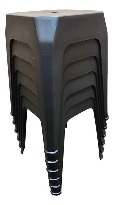 Banco Banqueta Plastica Apilable Ultraresistente Versatil Taburete Auxiliar Multiuso Resistente Robusto Elegante Para Todo Tipo De Uso Oficina Hogar Eventos Laburo Y Juntadas X6