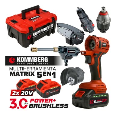 Multiherramienta Inalambrico Matrix 5 En 1 intercambiable Taladro Amoladora Hidro llave de impacto