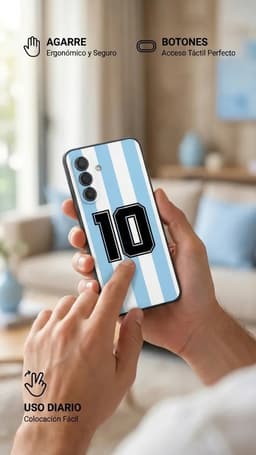 Funda Para Samsung A35 Diseño Argentina Silicona Antigolpes Premium Protección Total Antideslizante Ajuste Perfecto Acceso Preciso Cámara Y Botones Estilo Camiseta N°10 Ideal Regalo