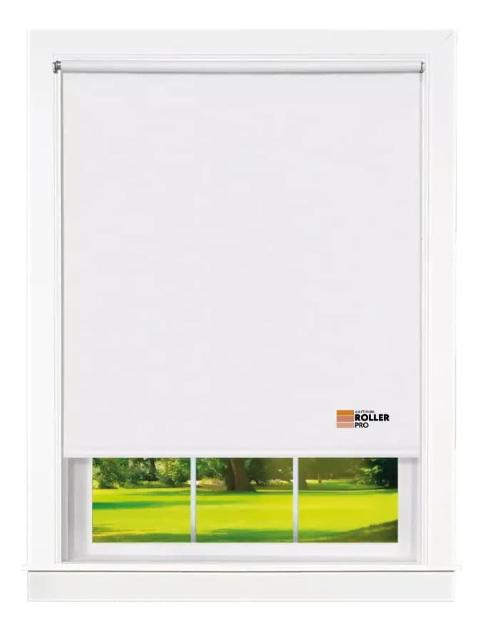 Cortina Roller Blackout 190x140cm Blanco - Roller Pro Black Out 100% Bloqueante Solar, Facil Instalacion, Tela Pvc Resistente, Aislante Termico Y Acustico, Soportes Metalicos, 190 Ancho X 140 Alto