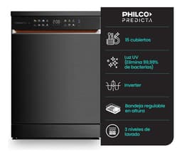 Lavavajillas Philco Predicta 15 Cubiertos Inverter Dark Inox