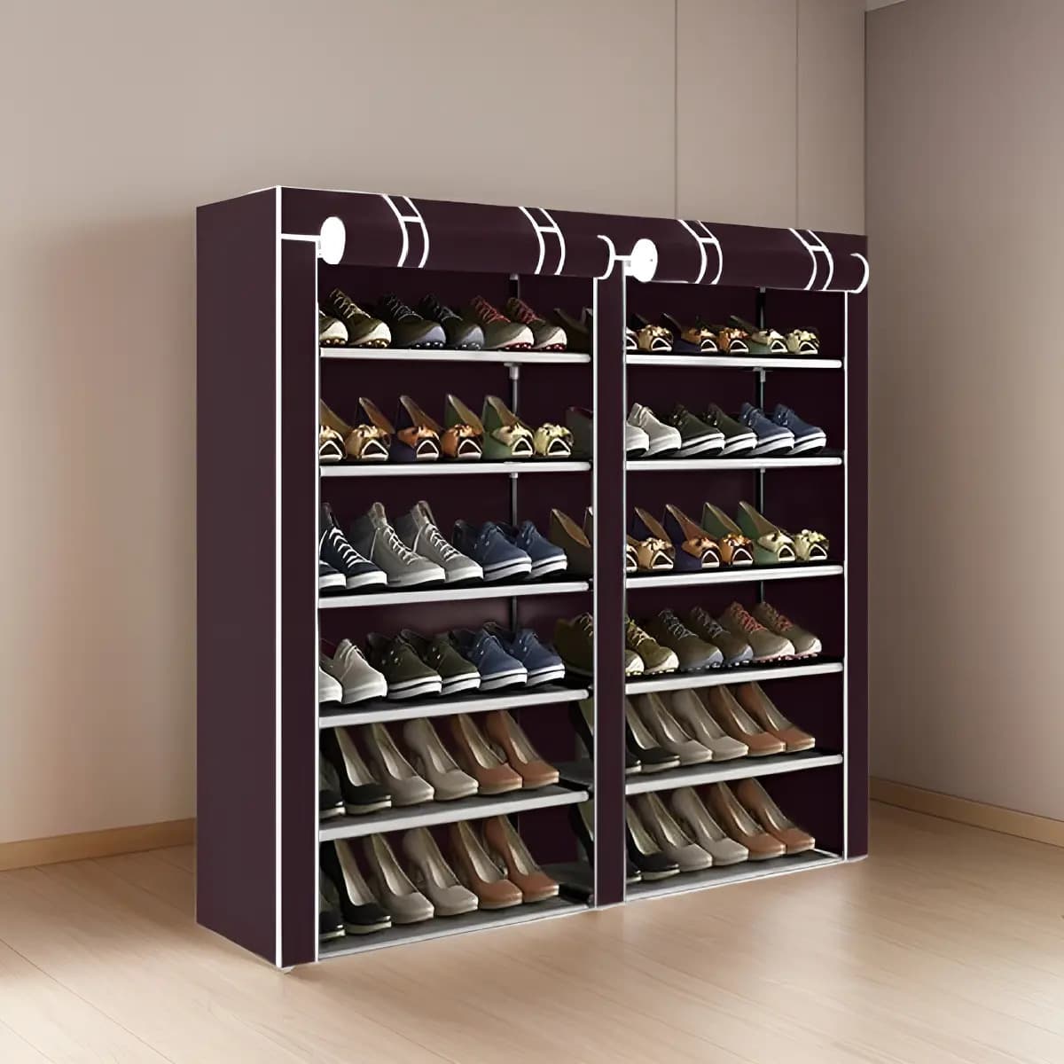Zapatero Organizador Ordenador de Calzado 12 Niveles Waggs ZPT001 Color Marrón