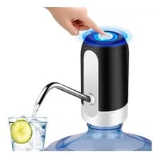 Dispenser De Agua Portatil Usb Bomba Libercam Tasr-350 Dispensador Bidones Color Blanco Y Negro