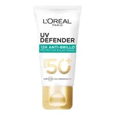 Bloqueador Uv Defender Antibrillo Sin Color Fps50 40ml