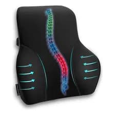Respaldo Ergonómico Apoyo Soporte Lumbar Energeneration Auto Color Negro