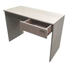 Escritorio Platinum 9038 De Melamina Con Cajón Y Estante Gris Andino