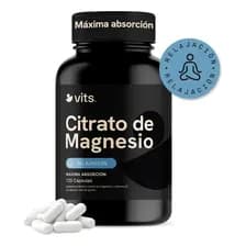 Citrato De Magnesio 120 Cápsulas Suministro Para 2 Meses Con Vitamina D Formulación Limpia Sin Aditivos Sin Agregados Sin Sabor