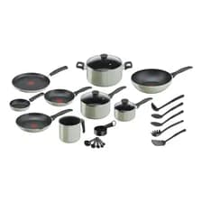 Batería De Cocina De 26 Piezas Super Cook Lichen Tefal Verde Grisaceo