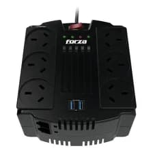 Estabilizador De Tensión Forza Fvr1202-usb-a Fvr 1200va Color Negro