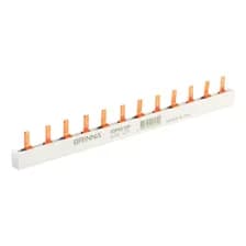 Puente Peine Bipolar Brinna P/ Termica 12 Polos 22cm 2x6 Blanco