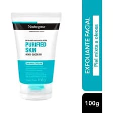 Exfoliante Facial Neutrogena Purified Skin Ácido Glicólico 100g Normal A Grasa Día/noche