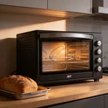 Horno Electrico Conveccion 60 Litros 230 °c 2000w Con Spiedo Alpina Dn60l-rml Negro