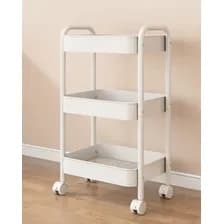 Carrito De Almacenamiento Organizador 3 Estantes Cocina Comedor Con Ruedas Blanco