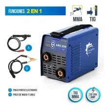 Soldadora Inverter 2en1 Electrodo Y Tig 200amp Pampa Color Azul Azul/negro