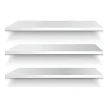 Estantes Flotantes Exahome Madera Melamina Blanco 80x20x18 Con Kit Instalar