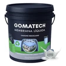 Membrana Líquida Gomatech 20 Kg Impermeabilizante A Base De Caucho Reciclado Para Techos Y Terrazas Color Blanco Alta Elasticidad Proteccion Uv Aislante Mate