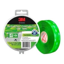 Cinta Doble Contacto Doble Faz 4910 3m 19 Mm X 5mts Color Transparente Liso